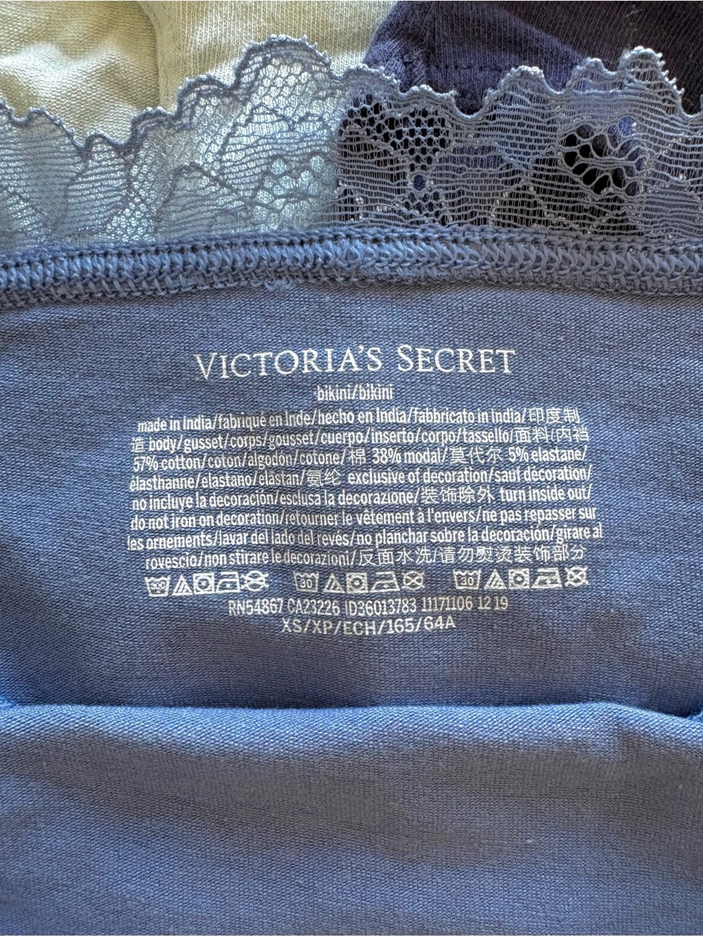 [NWOT] Victoria's Secret Lace-Trim Bikini Panties (All 6) - Picture 3 of 3